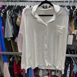 SKIMS Ivory Button-Up Pajama Top